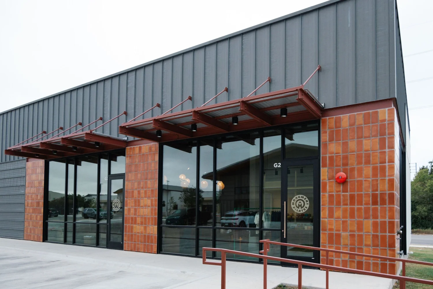 Exterior view of Monument Pilates studio in Pflugerville, TX